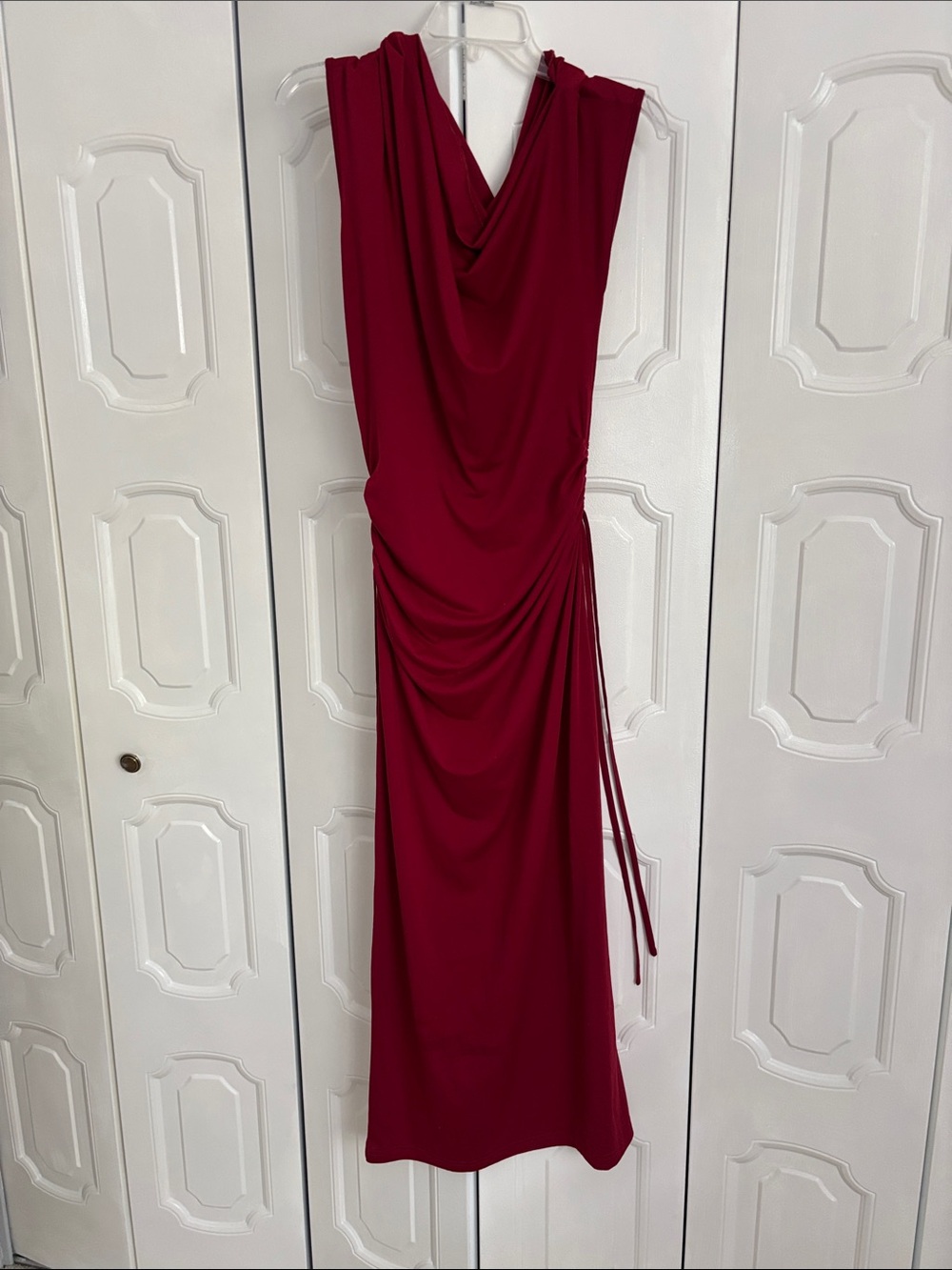 Burgundy Sleeveless Maxi Dress